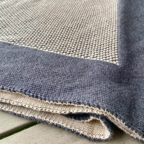 Oatmeal Grey cotton throw or blanket for indoor or outdoor living