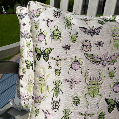 butterfly bee inspect cushion for sofa or garden furniture decoration or accessory
