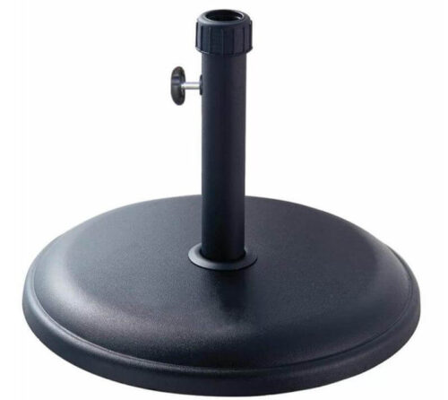11kg black concrete base for a parasol to have in the garden or patio