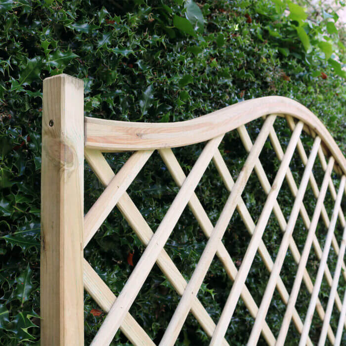 wooden york planter with trellis to plant flowers in the garden